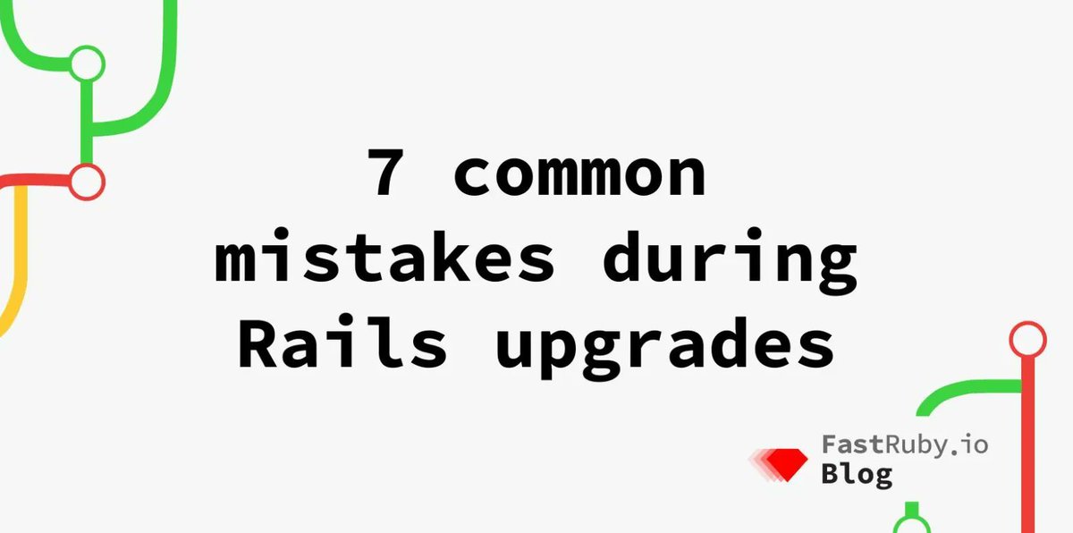 fastrubyio's tweet image. ⚡️Don’t take shortcuts with Rails. 

There’s 7 common #RailsUpgrade pitfalls—Senior Software Engineer @jainrishi15 outlines exactly what they are, and how to avoid them. Don&apos;t miss out! 👉 go.fastruby.io/swz