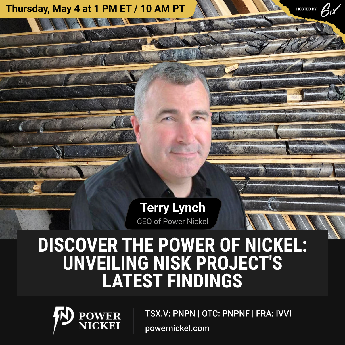 PowerMetallic's tweet photo. Explore the world of nickel mining with Power Nickel's virtual event! Terry Lynch, CEO, will share drill results from the Nisk project near James Bay, Quebec. Discover the future of this vital industry!
Save your spot today: https://t.co/PtEyjOO5Rp
$PNPN $PNPNF #IVVI https://t.co/p1lPOhLq5a