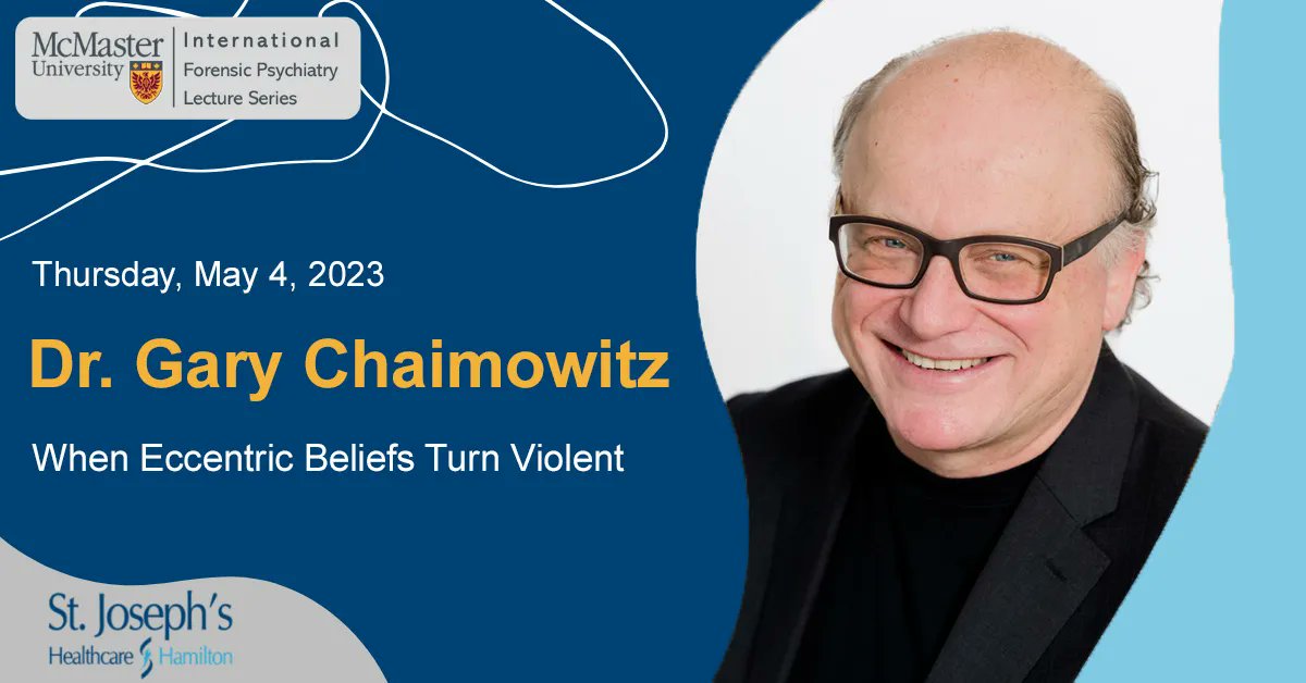ForensicPsychIn's tweet photo. Don’t miss tomorrow's International Forensic Psychiatry Lecture Series when Dr. Gary Chaimowitz discusses When Eccentric Beliefs Turn Violent.
Register for this free online lecture at https://t.co/KwfoPpQN9c
@mybroh https://t.co/3DXzsf6cUz