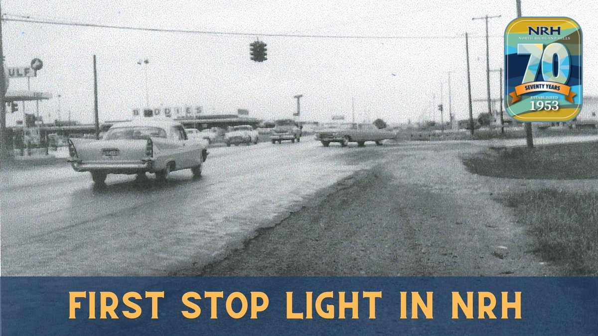 CityofNRH's tweet photo. Pictured is the very first stop light in North Richland Hills. Can you guess the location of this intersection today? Check back after 4 p.m. today for the answer! https://t.co/Pz632K6Np9