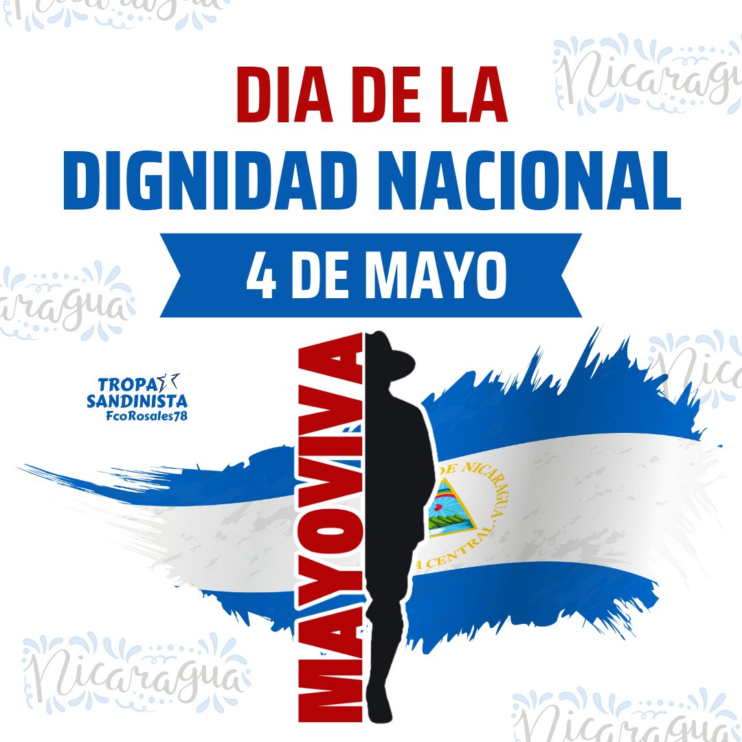 Nos preparamos para conmemorar, este 4 de Mayo, el Día de la Dignidad Nacional.

Cuando nuestro General de Mujeres y Hombres Libres, Augusto C. Sandino, se opuso al pacto de Espino Negro e impidió la intervención norteamericana.

#MayoVivaSandino 
<a href="/jbrisol/">🅰️racely ♏ 🧲anales❤️🖤</a> <a href="/Uva22/">𝑼𝒗𝒊𝒕𝒂</a> <a href="/corpav_m/">Carnitas ❤🖤❤🇳🇮</a>