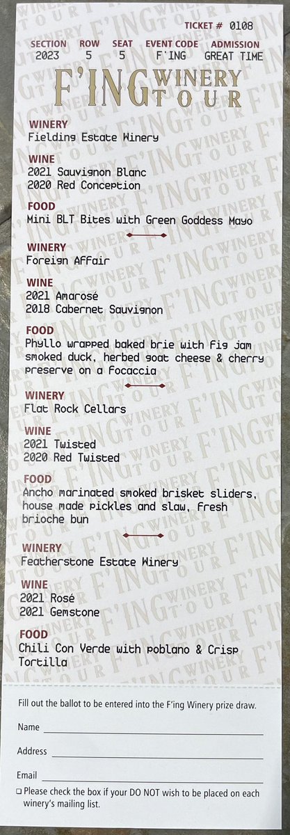 Looking for something to do this weekend? Check out the F’ing Winery tour! Passes available at all the F’ing wineries @featherstonewne <a href="/wineaffair/">The Foreign Affair Winery</a> <a href="/Winemakersboots/">Flat Rock Cellars</a>