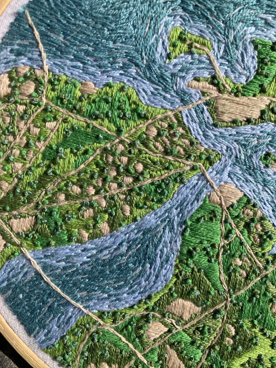 litlwebslinger's tweet photo. @Aerial_stitches wow!! I make embroidered maps too! So excited that I stumbled across your work! https://t.co/fGPzuyd6EQ