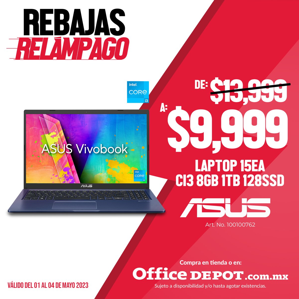 Office Depot México on Twitter "¡Llegaron las Rebajas Relámpago Office Depot! Laptop ASUS 15EA