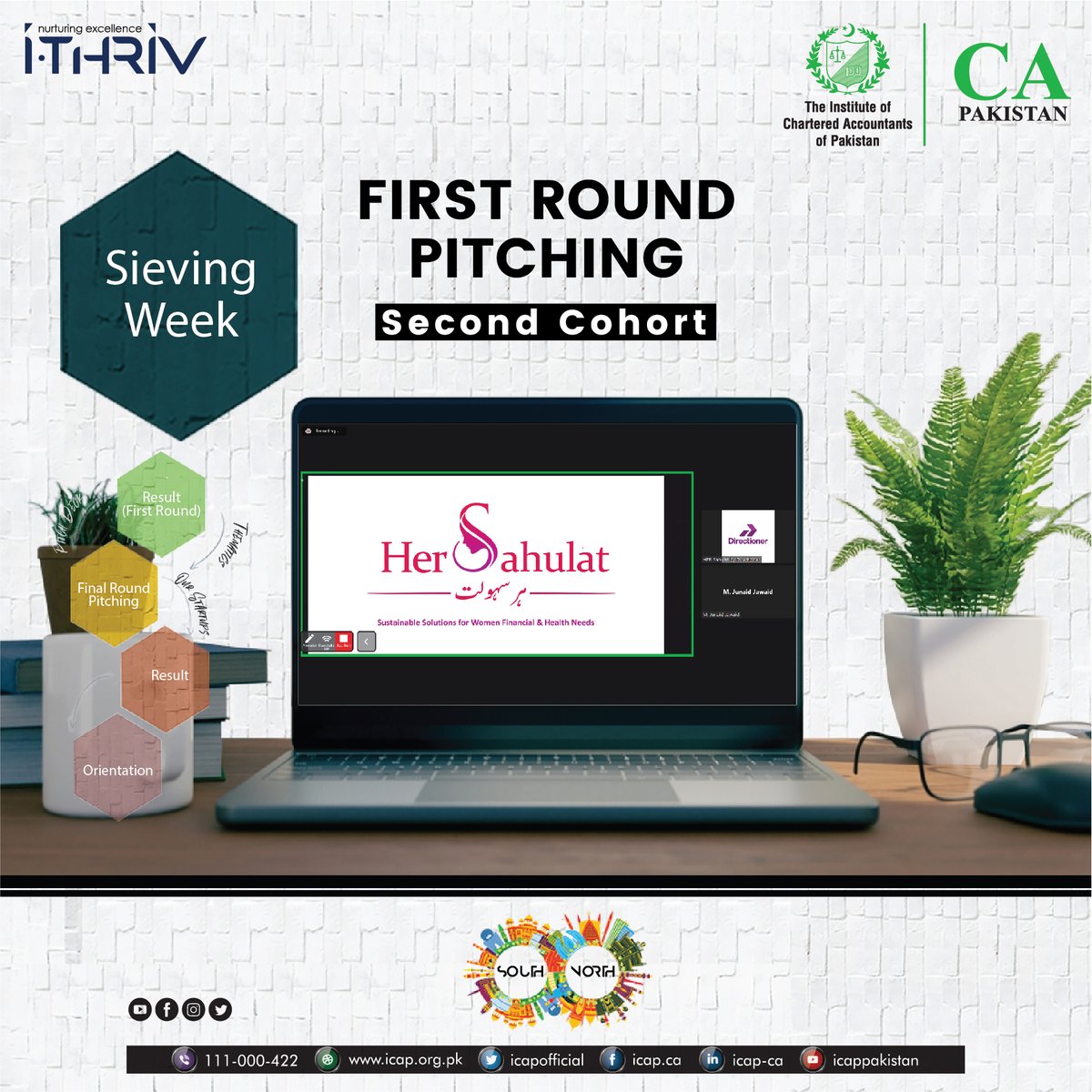 icapofficial's tweet photo. Join us as we witness the intense Day 2 of the I-Thrive Incubation Center, where the Sieving process is in full swing!
Stay tuned to see who emerges victorious!
#IThrive #ICAPStartups #StartupIdeas #Innovation #VirtualPitch #Entrepreneurship #IncubationCenter #SievingRound https://t.co/vz1N1bGSSt
