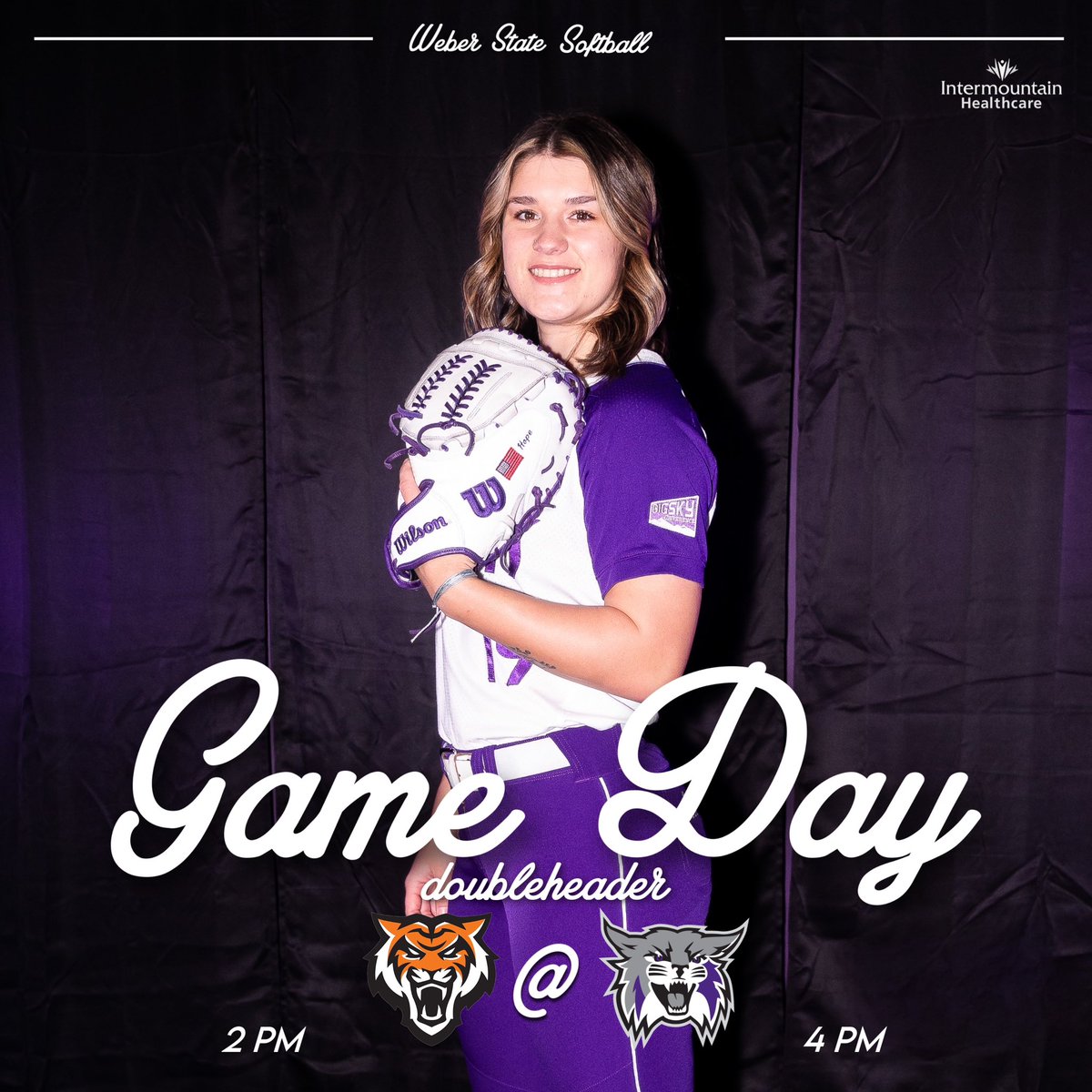 wsusoftball's tweet image. 🥳GAME DAY🥳

🆚: Idaho State
⏰: 2 PM | 4 PM
📍: Ogden, UT
📺: ESPN+
📈: bit.ly/3p5Z7uU
🎟: bit.ly/3VpfAXo
🟣: 𝗪𝗘𝗔𝗥 𝗣𝗨𝗥𝗣𝗟𝗘

#WeAreWeber