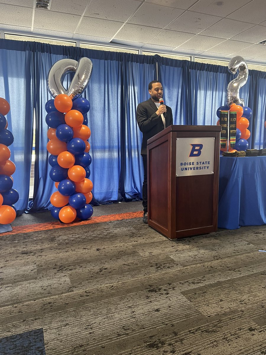 Had an amazing opportunity to give a Keynote Speech at our Boise State University Black Excellence Stole Ceremony, addressing the topic of a Thriving Community. It was an honor to have been chosen to speak to our Spring 2023 Graduates! #UnBreakableCulture #WhatsNext