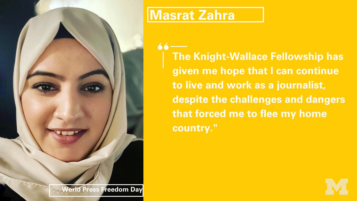 Join @PressClubDC as '23 Knight-Wallace Fellow, @Masratzahra shares her experience of facing an arrest warrant for reporting on conflicts in Kashmir. Let's support journalists in their pursuit of truth. #WoldPressFreedomDay Online May 4 at 11 am ET ➡️ loom.ly/AT_XsQs