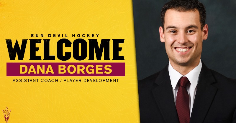 SunDevilHockey's tweet photo. One of the most up-and-coming coaches is now a Sun Devil 😈

Welcome to the Sun Devil Family, @DBorges27 #BeTheTradition