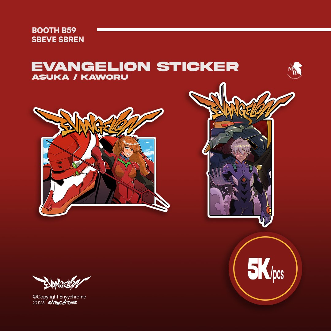 nv_chrome's tweet photo. [Sharing is appreciated]  
Hello ! on #cf16 i have interesting merch on sale!!

  📷B-59 Sbeve Sbren 6-7 may 2023  

Only Available for OTS!! 
Current fandom: Evangelion &amp; Ori
#CF16 #comifuro16 #comicfrontier16 #comifuro16catalogue #comifuro16catalog #cf16catalog #cf16catalogue https://t.co/uAbdXOBC9Q