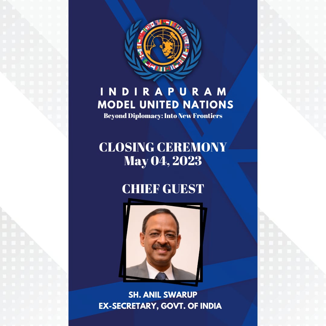 ipsindirapuram's tweet photo. We welcome Sh. Anil Swarup at our closing ceremony of #IPSMUN! @swarup58 https://t.co/z6qPMh0DiL