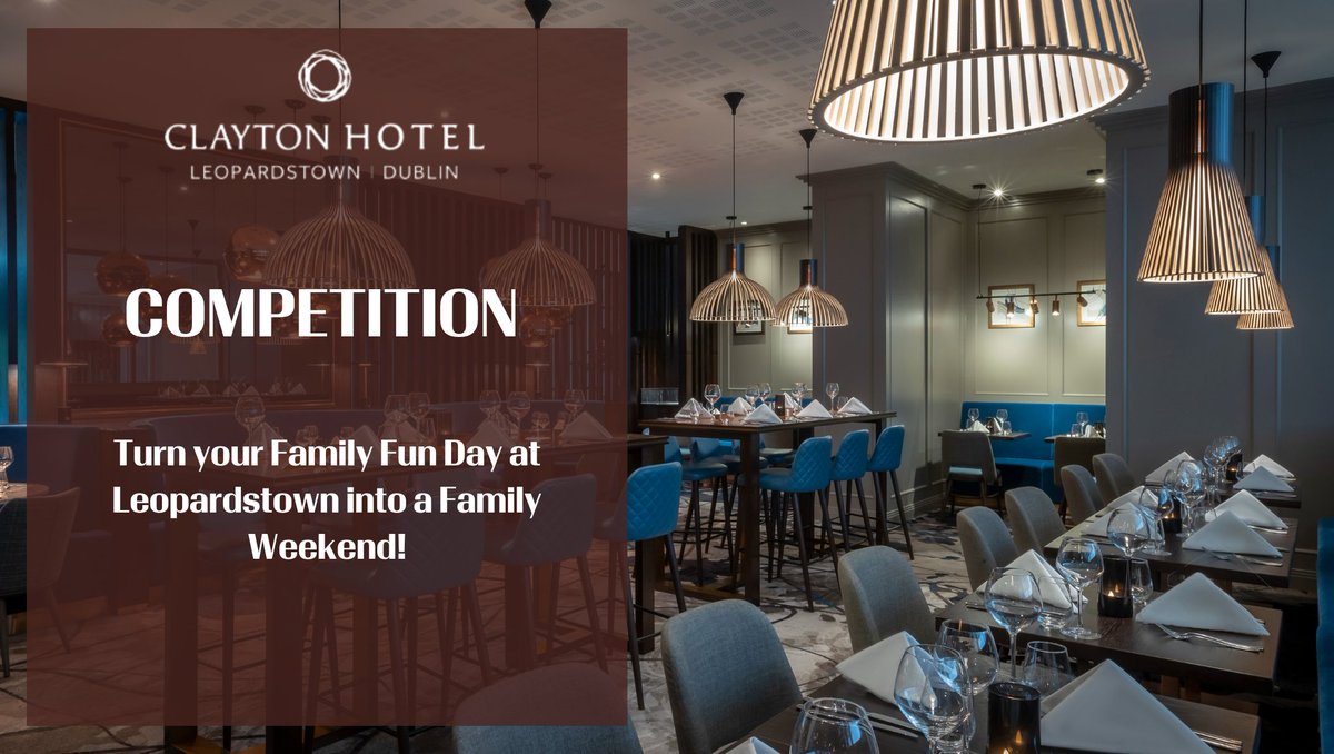 🌟COMPETITION TIME 🌟

Win an overnight stay for 2 adults &amp; 2 children with pizza and dessert for the kids for Sat 6th of May @CLeopardstown  and a Family ticket to enjoy Family Fun Day on Sunday with us!

Like and share for a chance to win 🏆