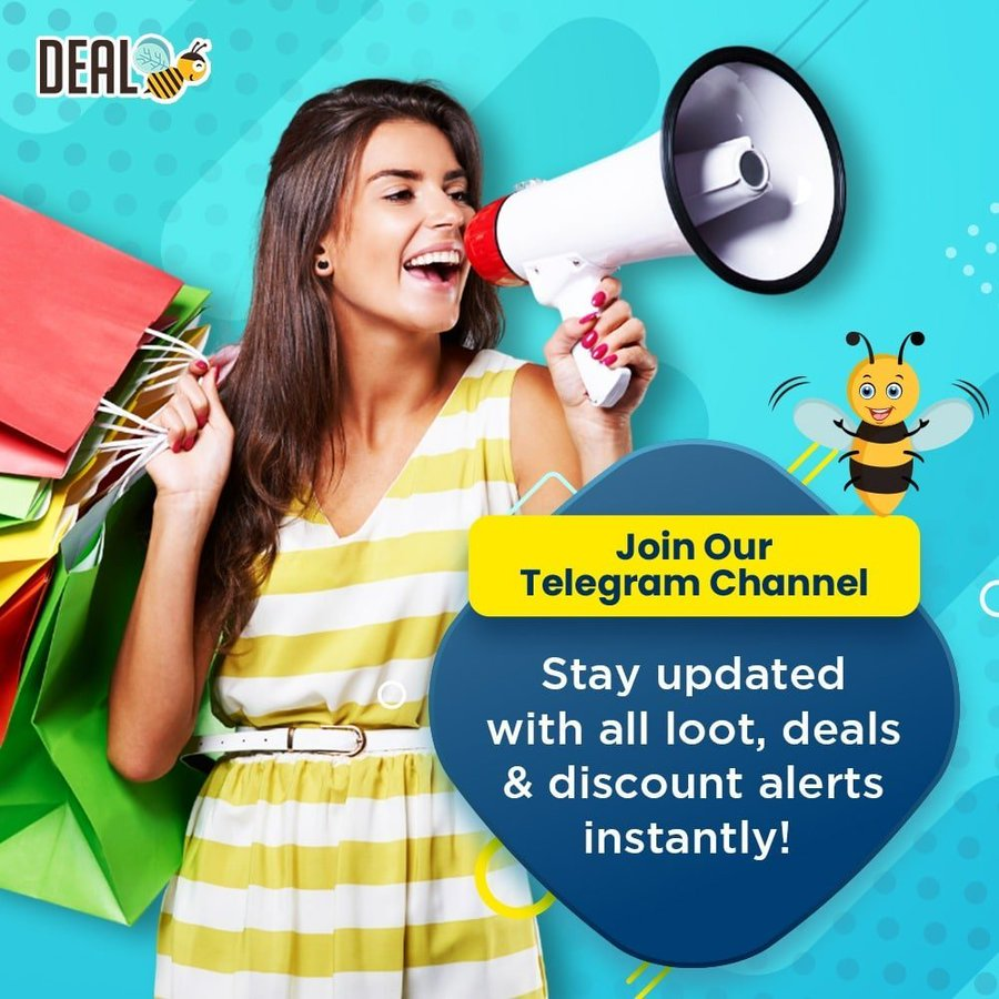 DealBeeOfficial's tweet photo. Want to be the first to know about latest deals, offers & loots?
Join our Telegram channel and get fastest deals updates!
Link: https://t.co/KQbxacIdhG
#telegram #Deals #dealbee #DealBeeFamily https://t.co/1Y50KFEPrb