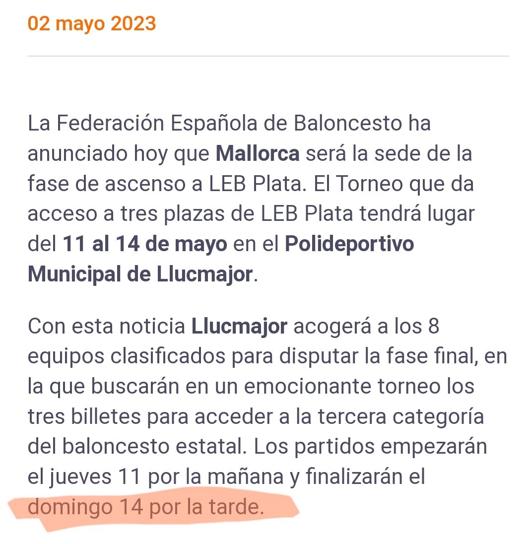 Abro hilo sobre una de las maravillosas sedes de la fase de ascenso a #LebPlata.
Llucmajor, clara favorita (aquí hay dinero) para ser sede finalmente ha sido agraciada con ese honor y que es lo primero que hace?
Pues saltarse las bases a la torera.
Sigue hilo...