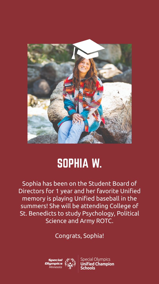 Congrats to our next two Student Board of Directors seniors, Sophia and Charlie!