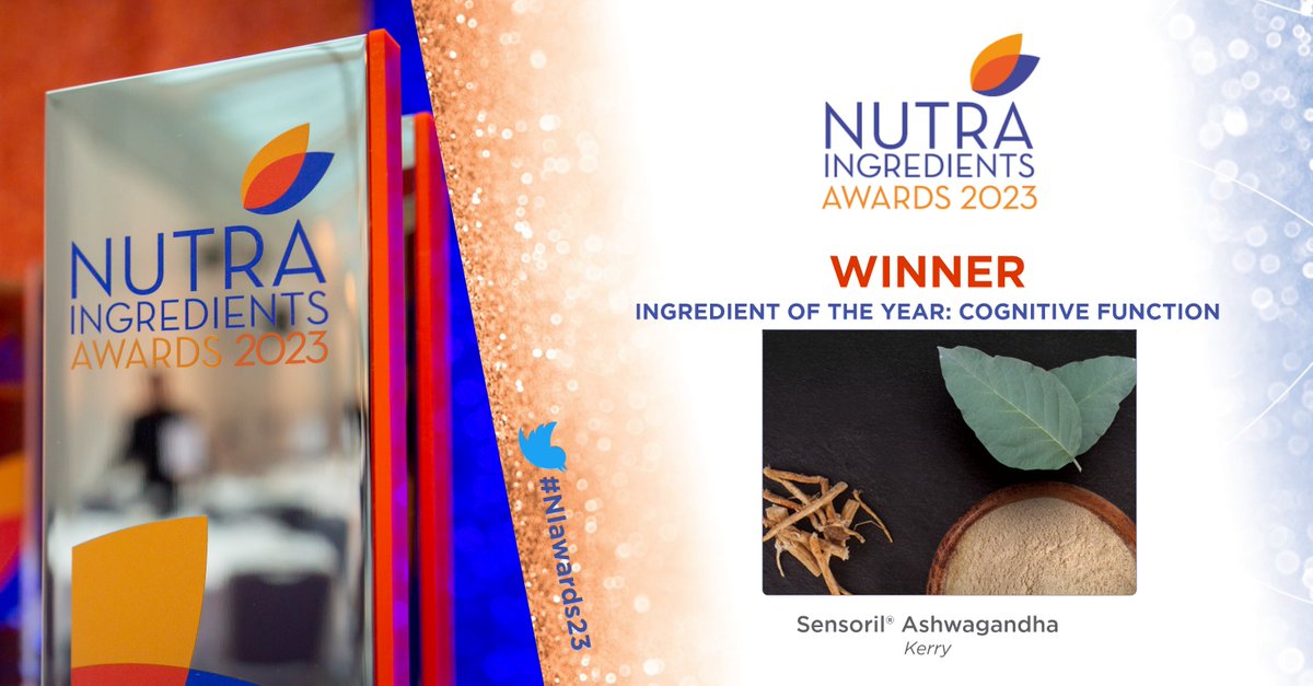 The Winner for Ingredient of the Year - #CognitiveFunction is Sensoril® Ashwagandha by #Kerry #NIawards23