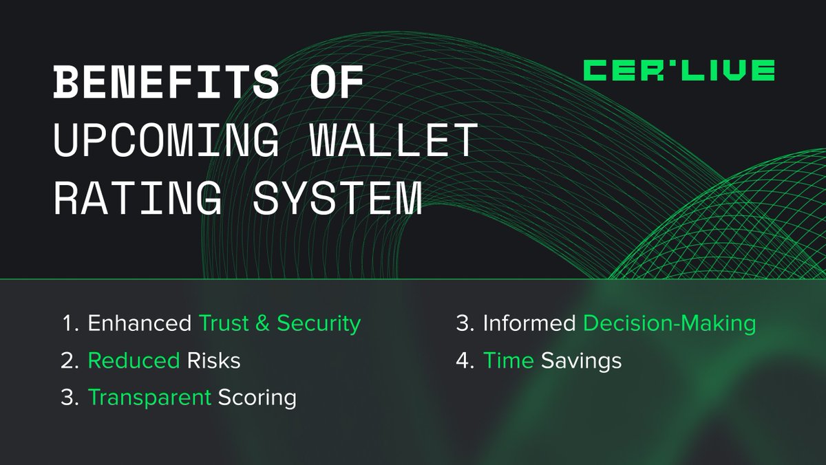 Our groundbreaking Wallet Rating System is almost here!

Check the thread below to discover the benefits of this revolutionary system for both wallet providers and users

🧵...