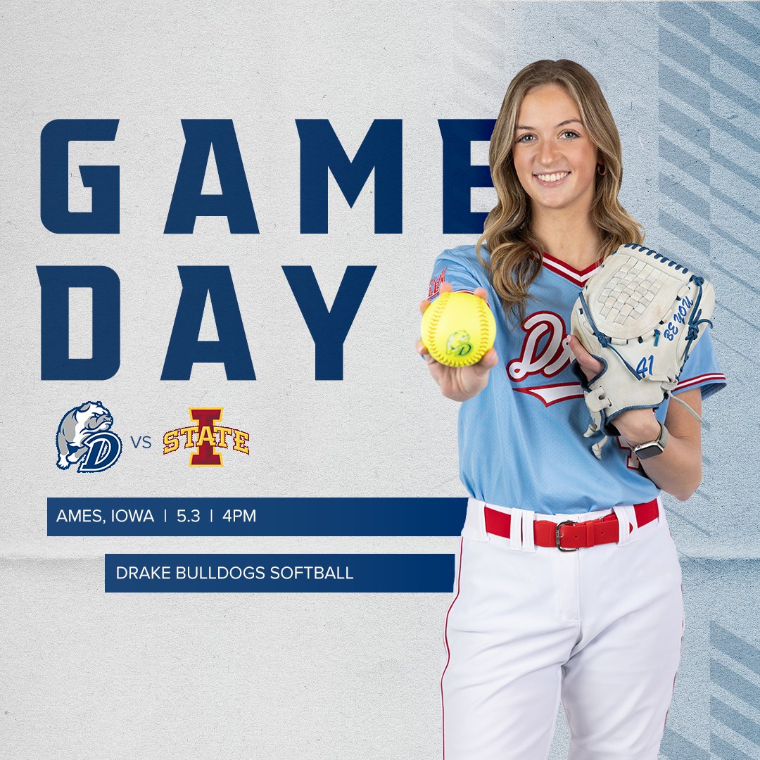 𝙂𝙖𝙢𝙚𝙙𝙖𝙮 𝙞𝙣 𝘼𝙢𝙚𝙨

🆚 <a href="/CycloneSB/">Iowa State Softball</a> 
⏰ 4 pm
🏟️ Cyclones Sports Complex
📍 Ames, Iowa
📺 bit.ly/3NBXqzS
📊 bit.ly/411kCdC

#DSMHometownTeam🥎