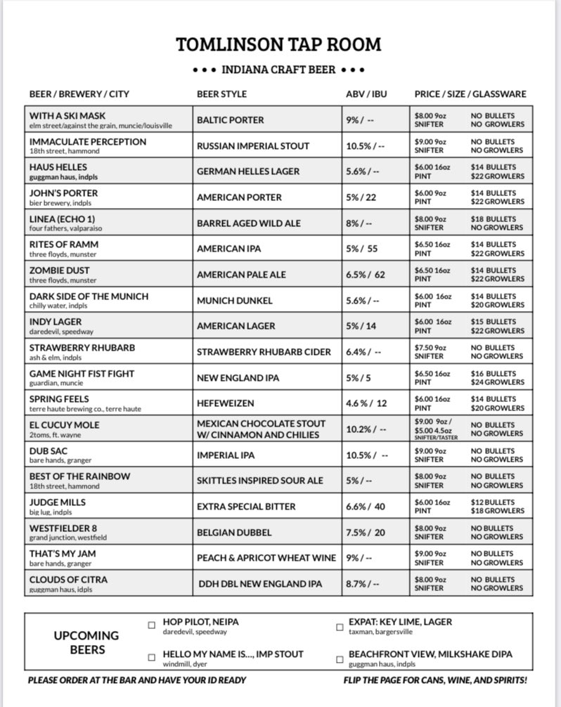 It’s another $5 Pint Wednesday! And this one is extra special because it’s the start of the <a href="/IndyCM/">Indianapolis City Market</a> Original Farmer’s Market! To celebrate, we’ll be opening a bit earlier at NOON! Stop by and check out the Farmer’s Market vendors and grab a pint or growler to go from us upstairs!