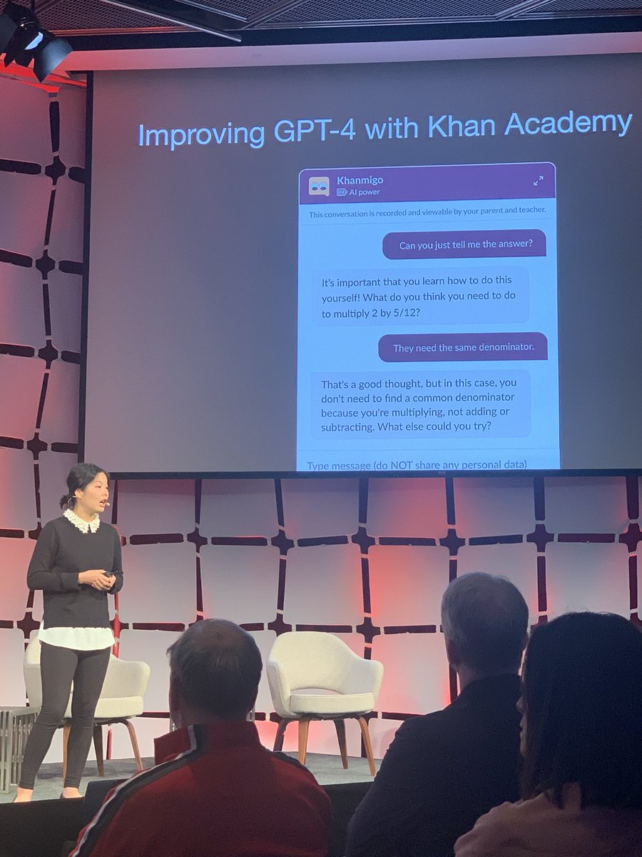 ilkedemir's tweet image. #ChatGPT in education, @OpenAI and @khanacademy, by @jiangelaa. #EmTechDigital