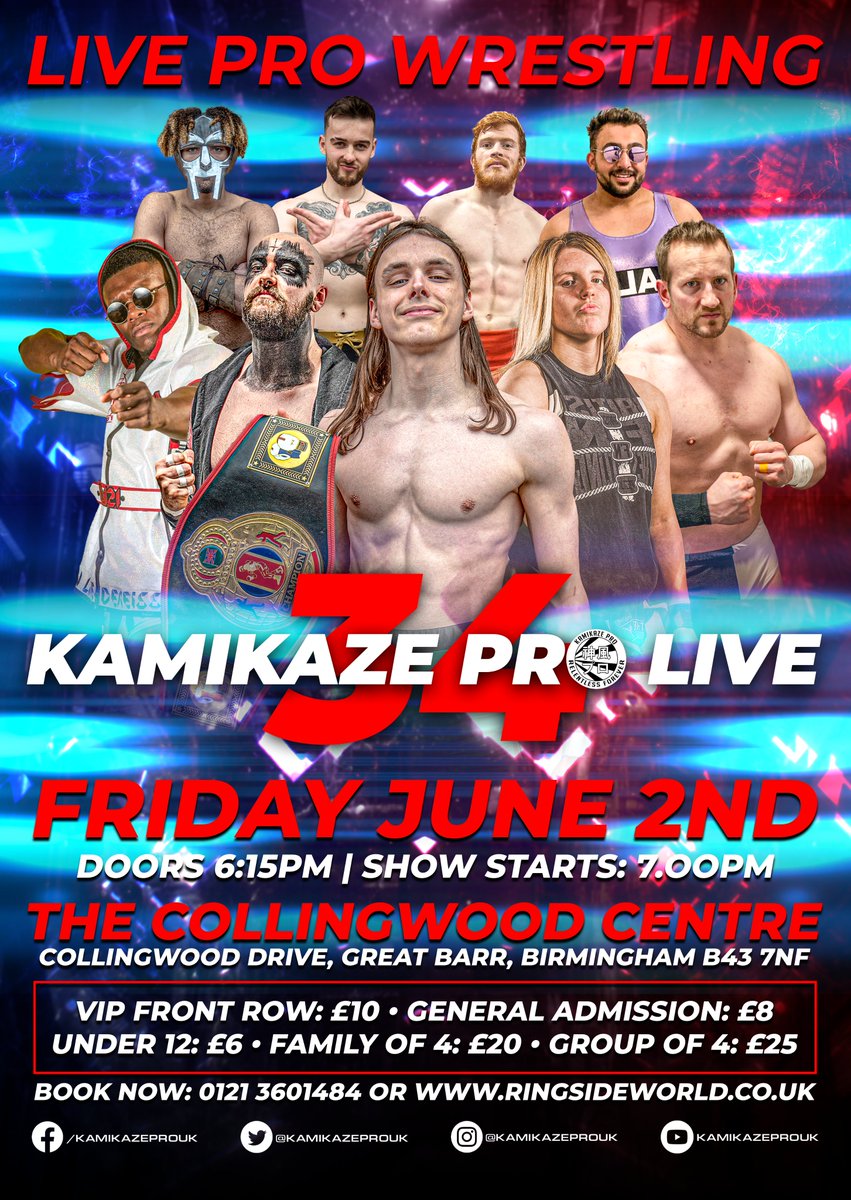 Tickets for #KPLive34 on June 2nd in Great Barr are now on sale! 

Featuring <a href="/GeorgeLydon_/">GEORGE LYDON</a>,<a href="/DEREISS_/">MAN LIKE DEREISS</a>,  <a href="/MJ_Grayson/">MJ Grayson</a>, <a href="/chantaljordan_/">𝕮𝖍𝖆𝖓𝖙𝖆𝖑 𝕵𝖔𝖗𝖉𝖆𝖓</a>, @TLO_Hassan, <a href="/NateReillyPW/">Nate Reilly</a>, <a href="/EdgarAdamsPW/">Edgar Adams</a> &amp; more! 

Tickets: ringsideworld.co.uk/events.php?id=…