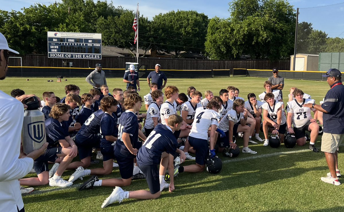 First 2 days of spring football in the books! Love the energy, focus, and effort by this year’s group! #ESDFootball #ONEHeartbeat