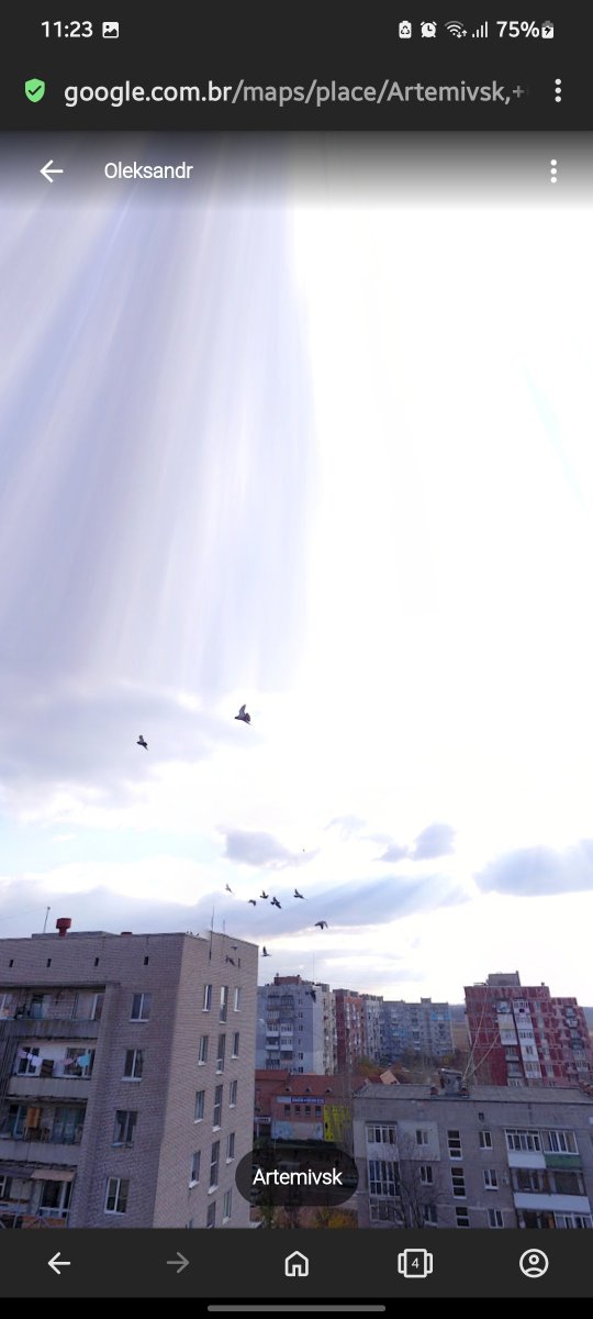 Foto original de Bakhmut antes da guerra print Google maps, força Ucrânia