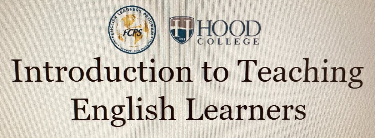 Our office shared EL program info, theory, and strategies w/ Hood College Phase 3 Interns, many who already have SY24 FCPS jobs. During the class, they asked thoughtful questions as they learned about assets-based instruction, SIOP, and translanguaging. Bright futures! 😎