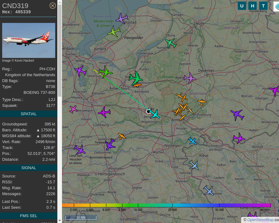 AboveEde's tweet image. #CND319 : #AMS (Amsterdam) to #PVK (Preveza). 0.5 mi away @ 16750 ft and 80.2° frm hrzn, heading SE @ 454.2mi/h 16:23:18. #MovingQuickly #ADSB #dump1090