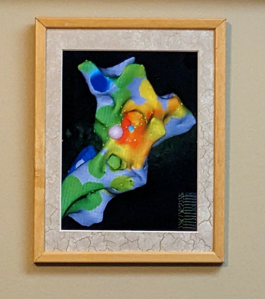badinmd's tweet photo. This has to be the biggest compliment I received for an ablation; my patient is into modern art, he framed the 3D map of his PM pap PVC ablation I performed yesterday! Map by @Jason__Mumford https://t.co/Cceh2ZSmJk