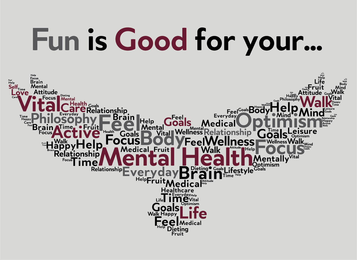 UMESCounseling's tweet photo. Fun is good for your mental health.  Healthy fun activities help to reduce stress.  Fun promotes balance and helps with disease management. May is Mental Health Awareness Month.  Thanks to Emma S. at Uniforms Unlimited, Inc. for the graphics.   #umes https://t.co/gw6JQjmYVU