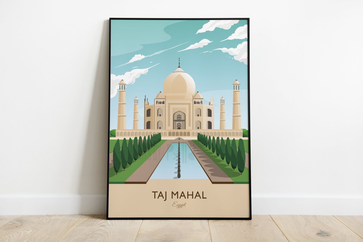 pxlldposterart's tweet photo. The iconic Taj Mahal in Agra, India. #tajmahal #tajmahalpalace #tajmahalindia #agra #india #travelprint #travelprints #travelposter #travelposters #etsyuk #etsyseller #etsyshop #etsyshopuk #etsystore #etsyartist #etsyart #etsyartwork https://t.co/3zJQQoeLWa