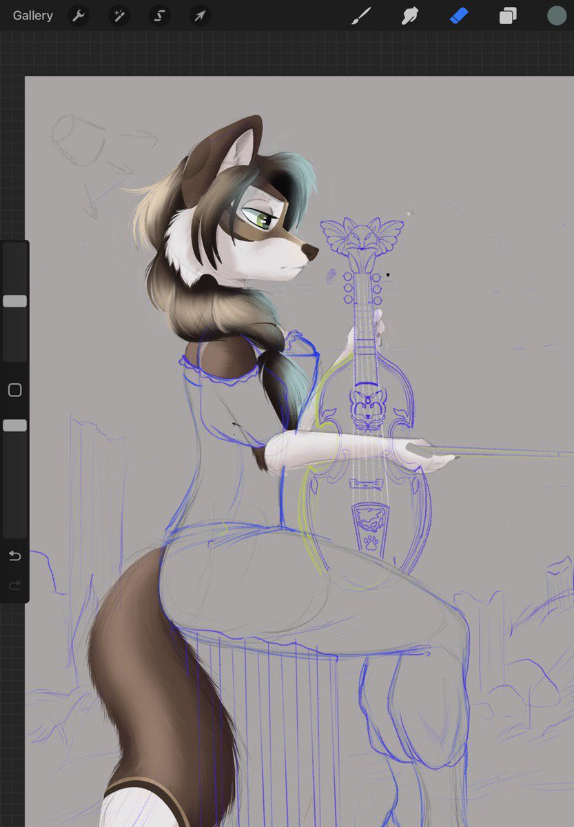 ZephyriWolf's tweet photo. WIP Wednesday! Adding texture and value to the hair was actually a fun challenge! https://t.co/lAIRpqQi1v