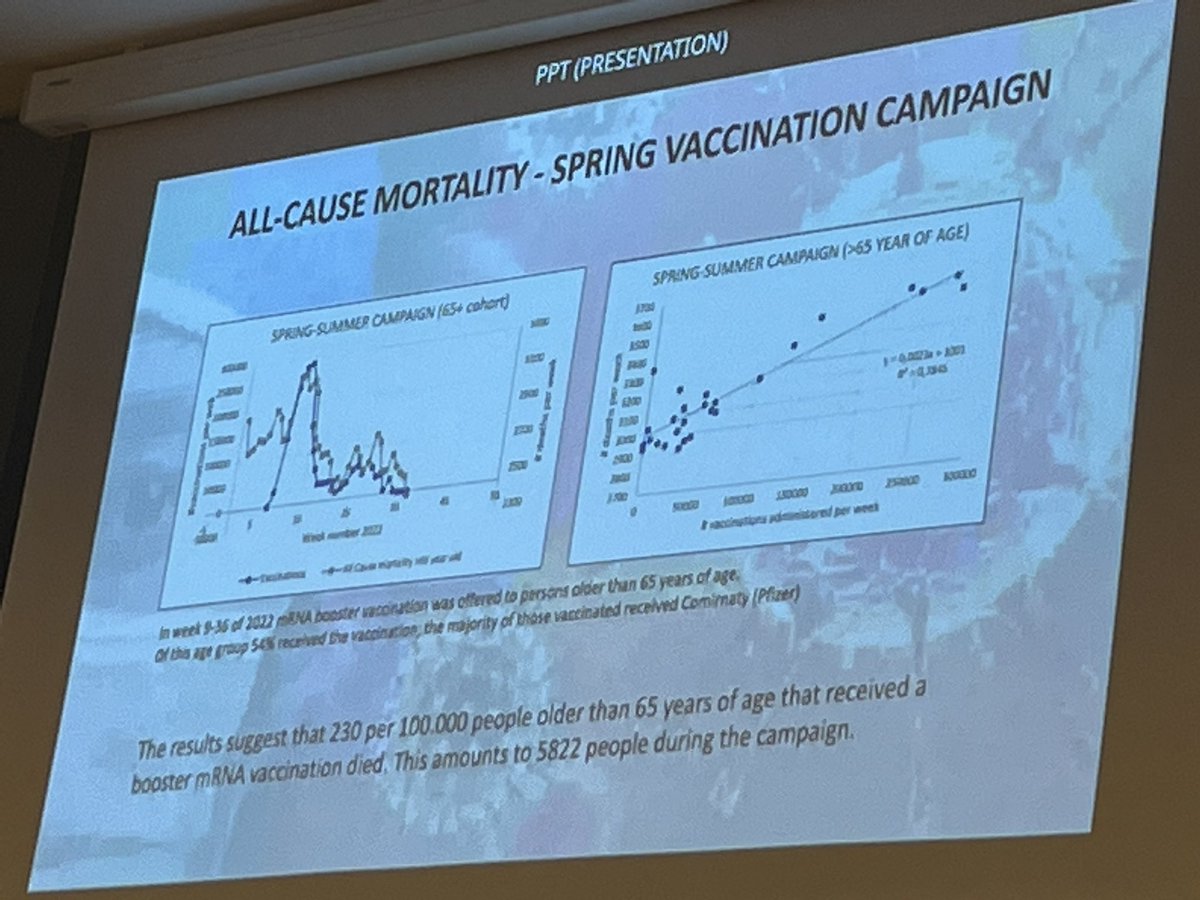 1/ Professor Theo Schetters shares the association between Covid vaccinations (blue line) and all-cause mortality (grey line) in the Netherlands