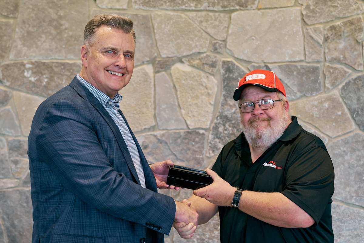 NussbaumTrans's tweet photo. Let's hear it for Scott Adams, our newest #CertifiedRED driver! 👏 🎉 🎊 It was great to have Scott's family and some fellow CertRED drivers with us to share the occasion! https://t.co/NsEB2Ytffh