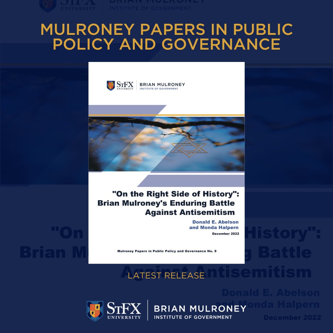 Graphic featuring the Mulroney Papers in Public Policy and Governance: On the Right Side of History