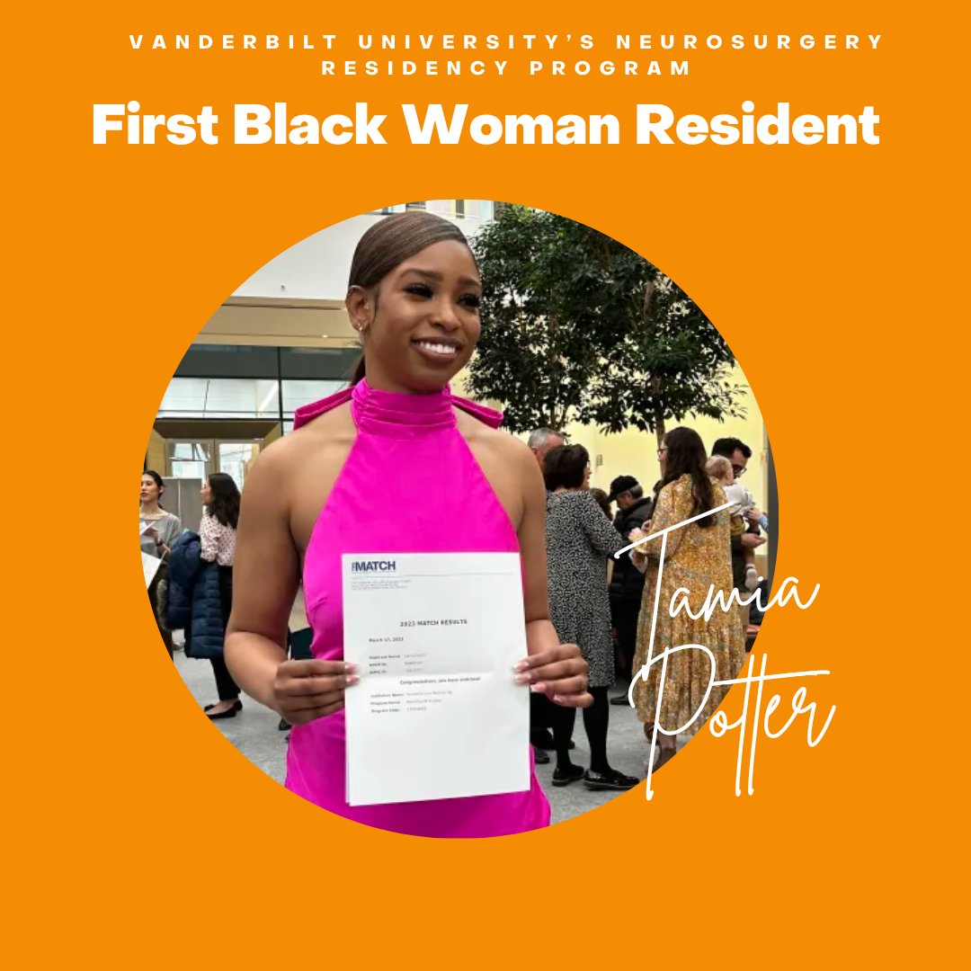 A historic moment as an @HBCU alumna makes history by becoming Vanderbilt's first Black woman neurosurgery resident! Congrats to Tamia Potter!
#minoritiesinmedicine#blackexcellence #representationmatters #diversityinstem