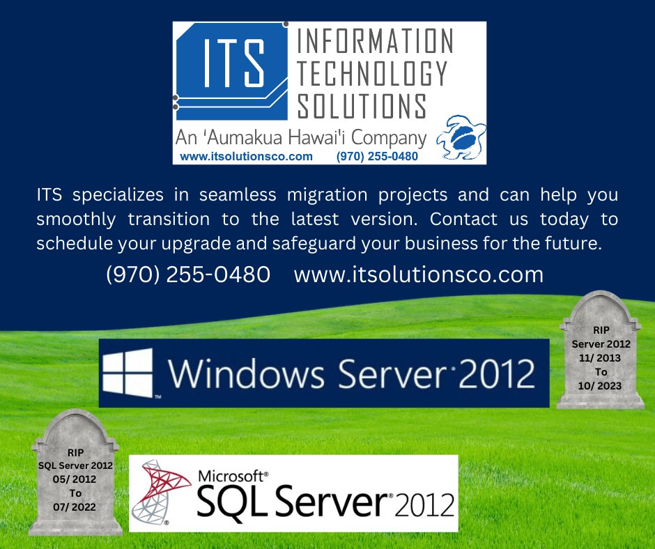 InfoTechSolCorp's tweet image. End of life for #microsoftServer2012 is this summer & #SQLServer2012 has reached the end of its 10yr support model. #nomoreupdates #nosupport #nopatches Don't be risky using outdated software. Upgrade now to stay protected & ensure compatibility. 💻🔒