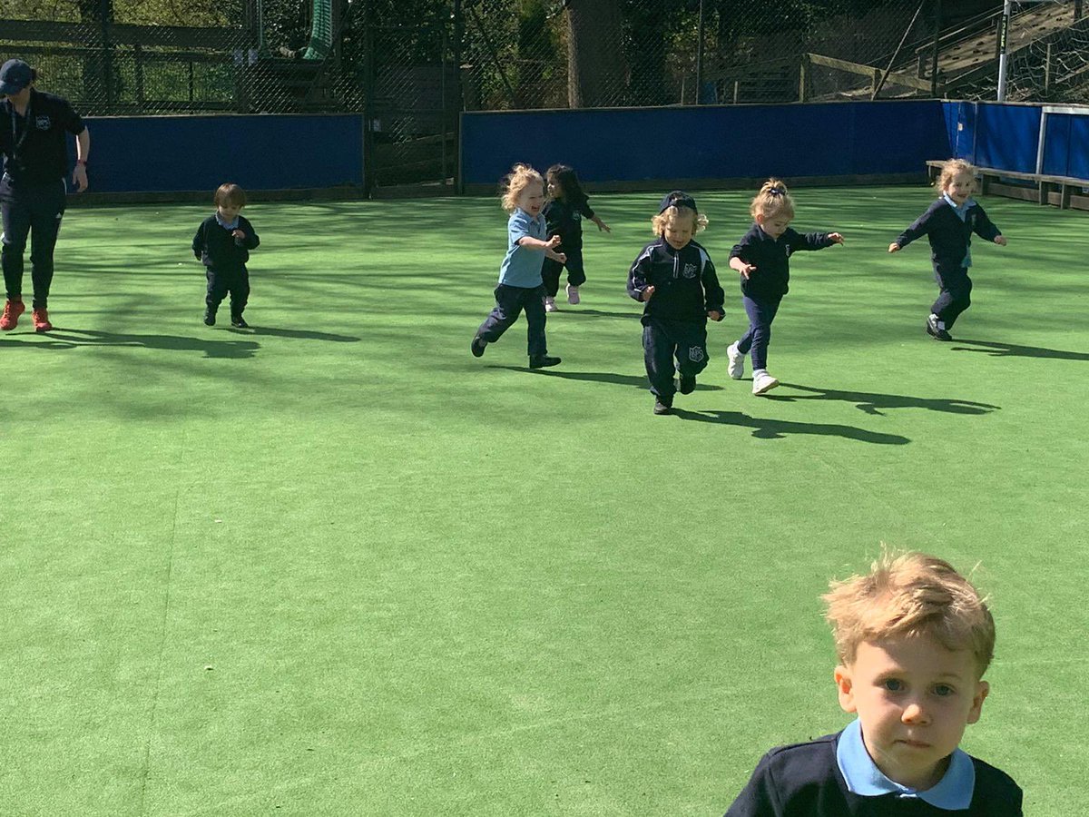 BrabynsPrep's tweet photo. The sun shone down on the Nursery children this afternoon as they embraced their running challenge with Mrs Oatley as part of our whole school Health Week! #BPSHealthWeek #independentschool #prepschool https://t.co/vKco7uZ8kZ
