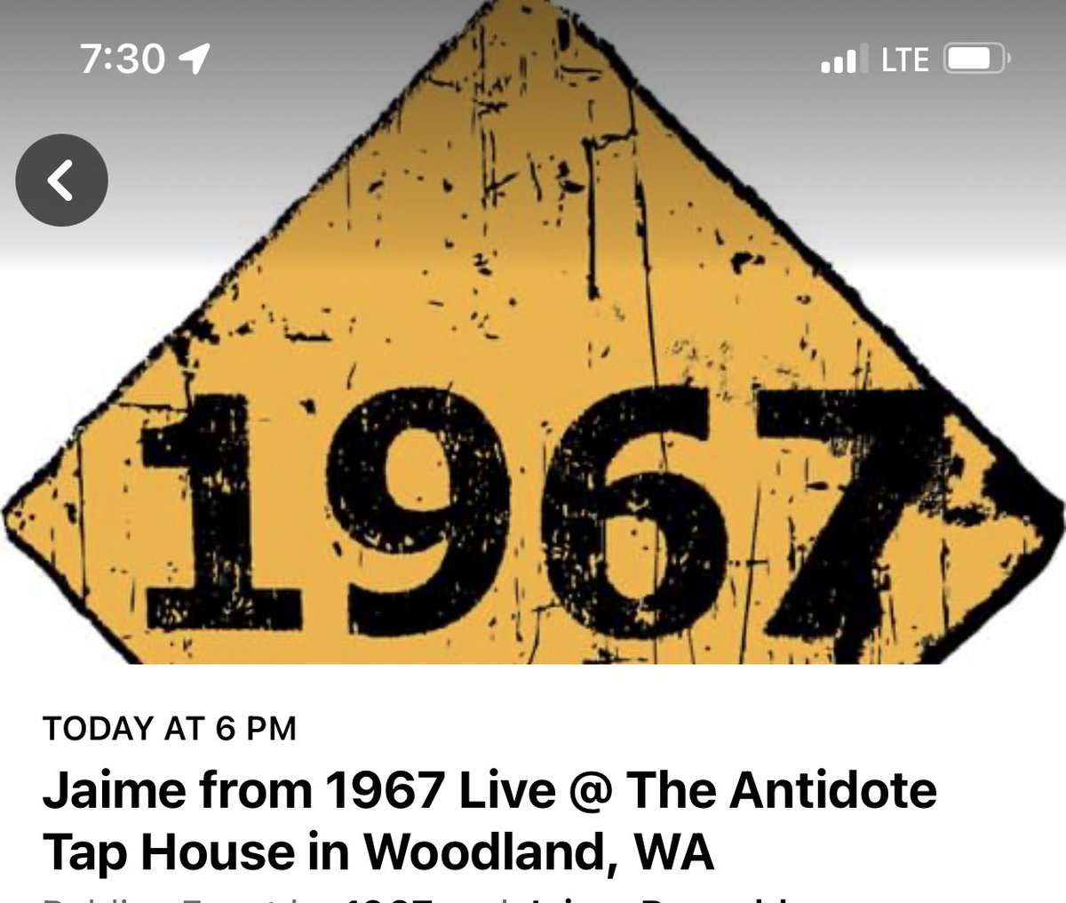 1967band's tweet photo. See you tonight Woodland, WA! 6p. 21 and over @AntidoteTap @jkrprozack https://t.co/8mFON13Lkx
