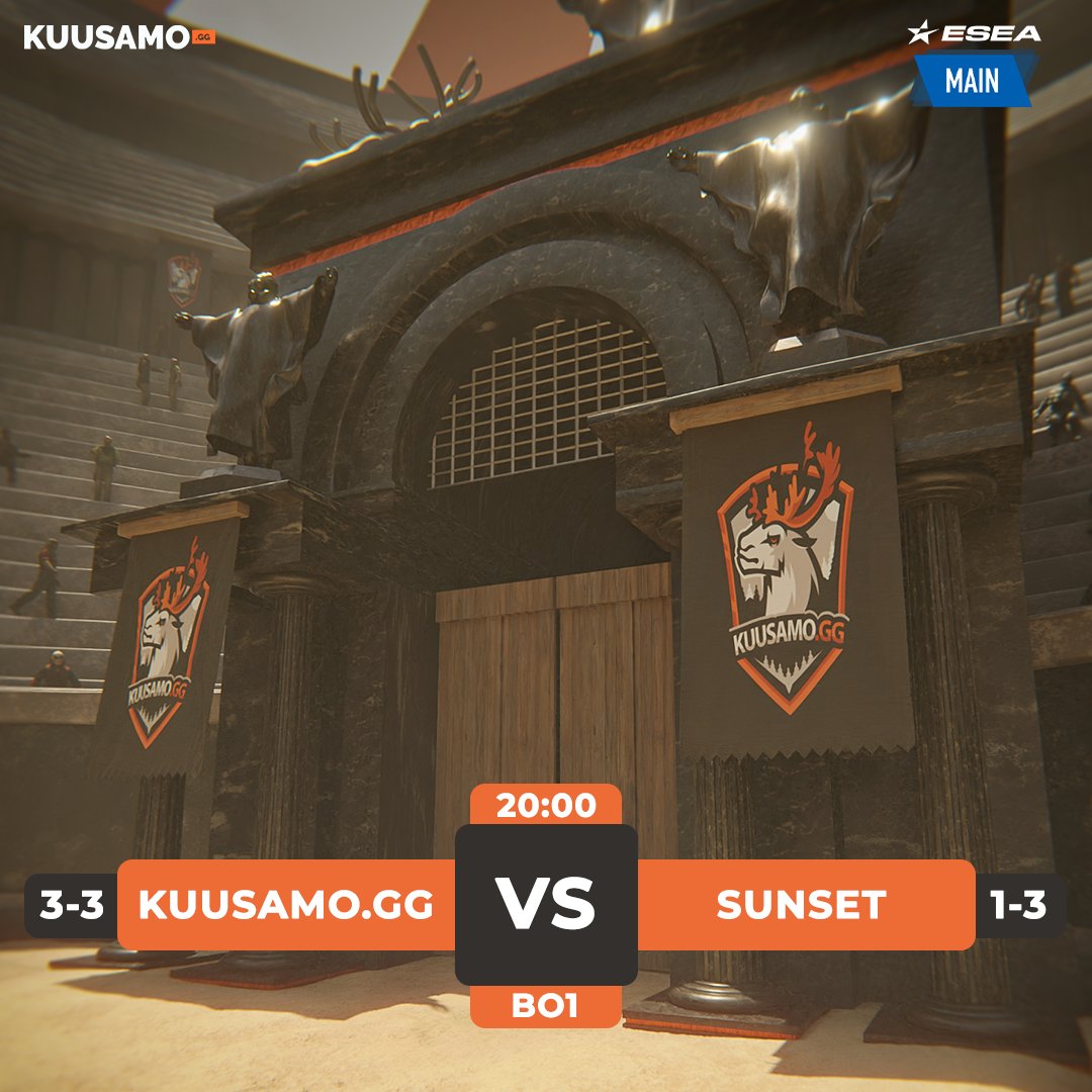 🔸MATSIPÄIVÄ🔸

Pitkään ei ehdi afkata, kun seuraavat treffit on servulle jo sovittu 😘

🏆 ESEA Main
⏰ 20:00
🆚 sunset
📺 ttv/kuusamogg
🎙️ <a href="/wAlysteri/">Kaimu. // wAly // Eetu</a>

#KUUSAMOgg #esportsfi #csgofi