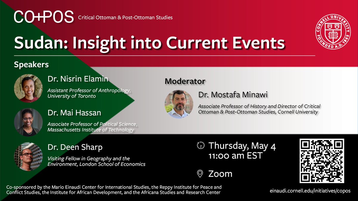 Tomorrow!
<a href="/CornellNES/">Cornell University Near Eastern Studies</a> @IADCornellUniv @EinaudiCenter <a href="/AfricanaCU/">Africana Studies at Cornell</a> <a href="/cornellgov/">Cornell Government</a> <a href="/NewCollegeUofT/">New College Toronto</a> <a href="/MITPoliSci/">MITPoliticalScience</a> <a href="/LSEnews/">LSE</a> <a href="/CornellGlobal/">Cornell Global Development</a>