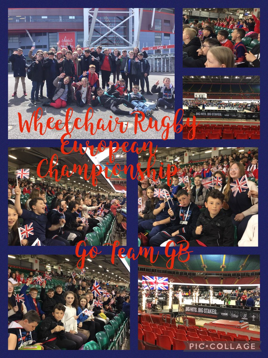 Dosbarth Ramsey had a wonderful time cheering on Team GB 🇬🇧 at the Wheelchair Rugby European Championship at the Principality Stadium. #healthyconfidentindividuals