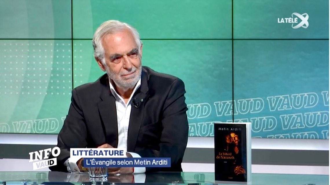 Merci à La Télé Vaud-Fribourg pour sa chaleureuse invitation à dialoguer autour de mon roman Le Bâtard de Nazareth. 👉 bit.ly/42mqnnA @EditionsGrasset #lebâtarddenazareth