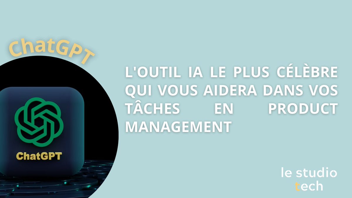 lestudiotech's tweet photo. Chat GPT : L'outil IA le plus célèbre qui vous aidera dans vos tâches en Product Management

#IntelligenceArtificielle #IA #AI #Contenu

Détail de l'outil avec un exemple de cas d'usage et le lien pour l'utiliser disponible sur le site du Studio Tech : https://t.co/lZ2bovX44e https://t.co/WoJcTKQhcv