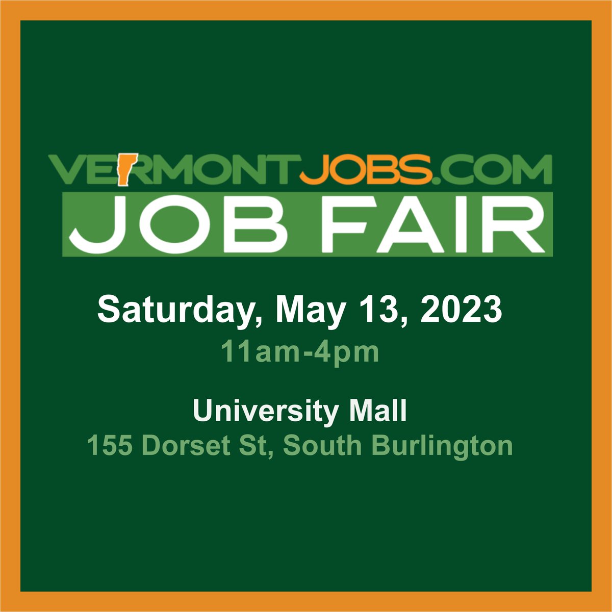 cvheadstart's tweet image. Find a job at CVHS at the Vermontjobs.com Job Fair on Saturday, May 13th! 

Our staff will be there to discuss current employment opportunities and all the great benefits of working at CVHS 😊