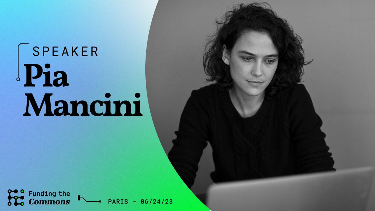FundingCommons's tweet image. Excited to announce another speaker for Funding the Commons Paris - a democracy activist, open-source sustainer, and co-founder & CEO at Open Collective.
👉️ Join us in welcoming @PiaMancini!
#OpenSourceSustainer #TechForDemocracy