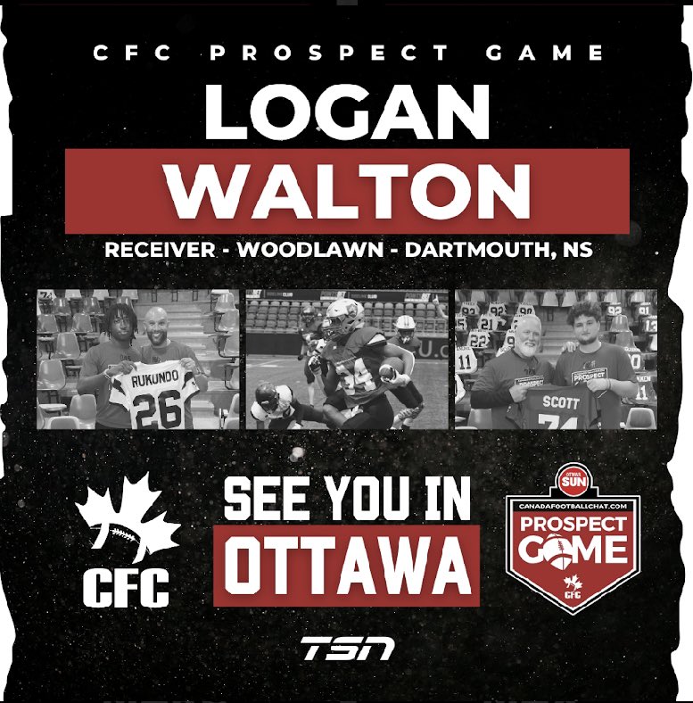 Excited to announce that I have been selected to play in the <a href="/CFCProspectGame/">CFC Prospect Game</a> live on <a href="/TSN_Sports/">TSN</a> on may 26 @NXT_LVLFootball <a href="/marksurya88/">Coach Mark Surya</a>  <a href="/CoachNezQU/">Coach Nesbitt</a> <a href="/davelave95/">Dave Lavey</a> <a href="/WoodlawnFB/">Woodlawn High Football Official 🇨🇦</a> <a href="/chatfootball/">CanadaFootballChat</a>