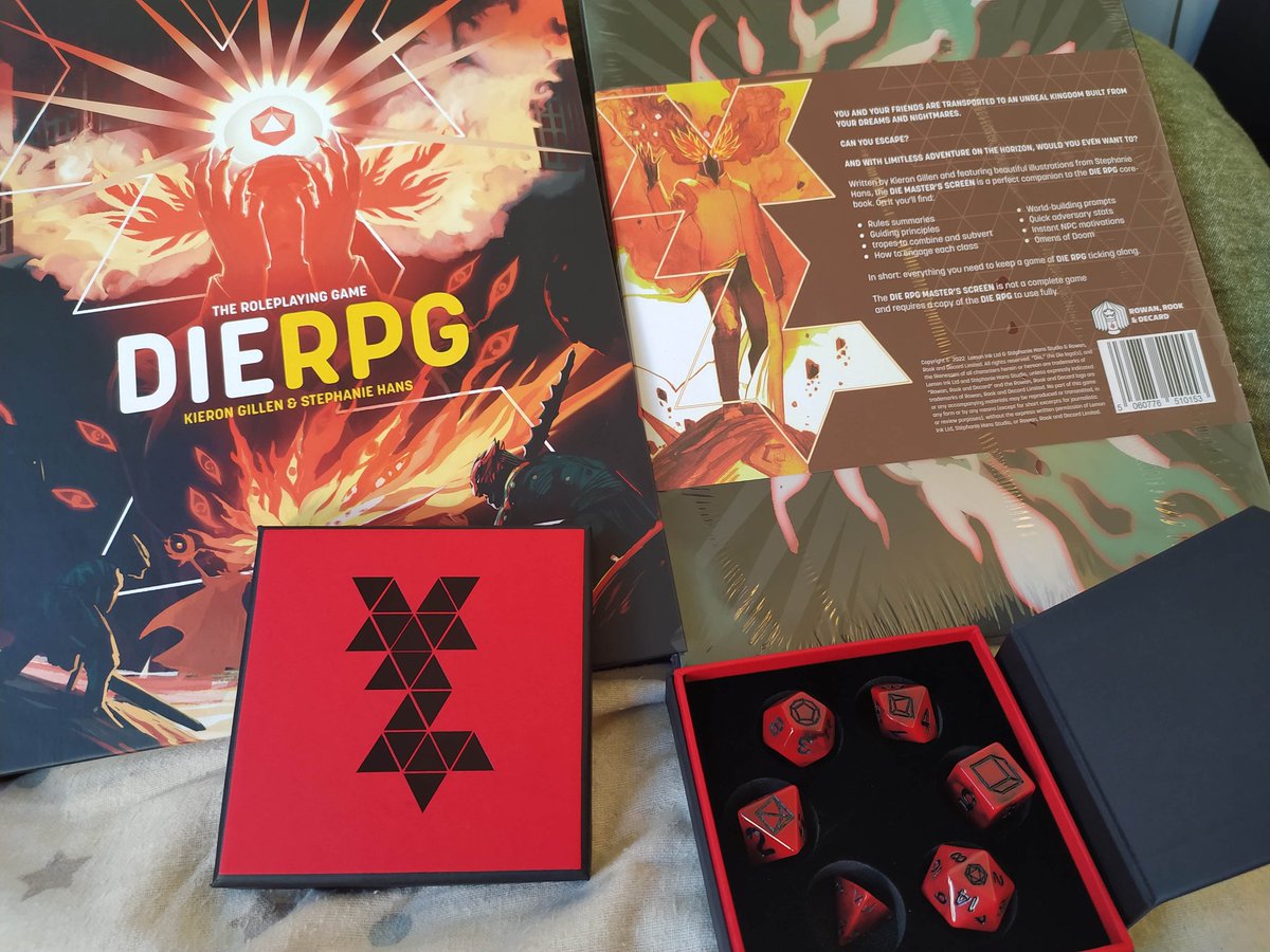 It's finally here !!! :D
After loving the heartbreaking of the comic, the final form of this TTRPG about TTRPgs and the people who play them is finally here. 
Obvi thanks to @kierongillen @HansStephanie @RowanRookDecard for making it, and @aetlas_ for speaking about it :3 #DIERPG