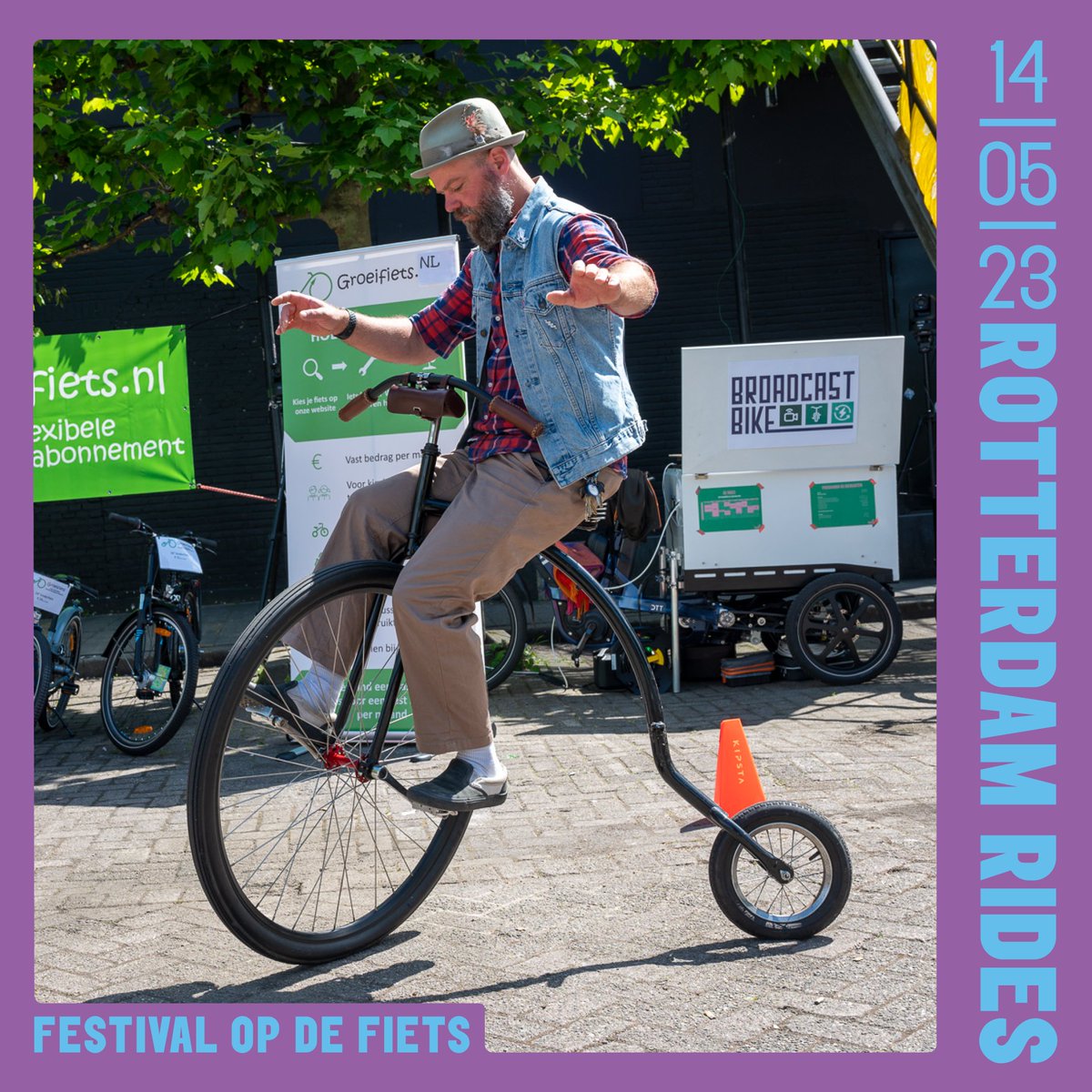 Rdam_opdiefiets's tweet photo. Stilstaan op de fiets, heb jij het al eens geprobeerd? Een uitdaging die jouw balans én voetenwerk op de fiets versterkt. Doe mee aan de Challenge Surplace tijdens Rotterdam Rides op 14 mei en win een bikefitting van De Biomechanieker! Zien we je daar? #rotterdamrides https://t.co/W7urcMYEAK